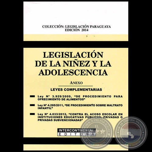 LEGISLACIN DE LA NIEZ Y LA ADOLESCENCIA - Ao 2014